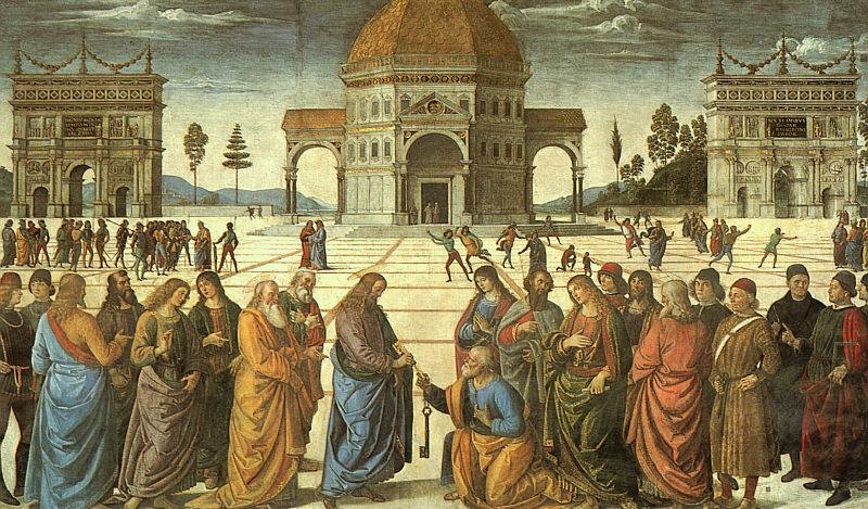 Christ Delivering the Keys to St.Peter, Pietro Perugino